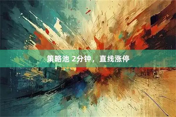 策略池 2分钟，直线涨停